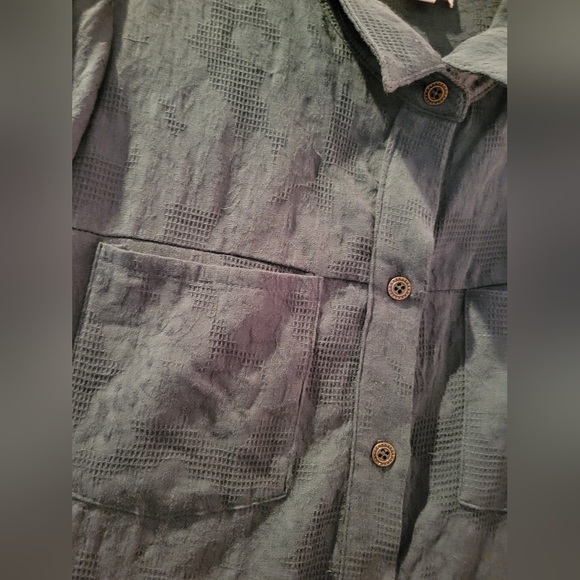 Umgee Emerald Green Button-Down Dress - Picture 2 of 7